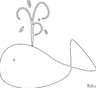 whale Printable Coloring Nplooj Ntawv